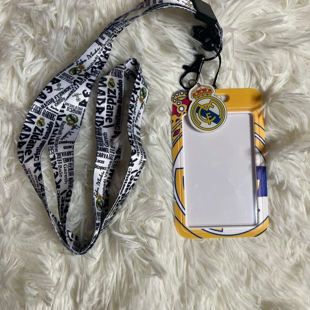 Real Madrid Lanyard with ID Badge Holder & Keychain, CAN BUNDLE ITEMS